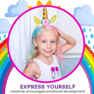 Hair Chalk for Girls with Glitter Tattoo